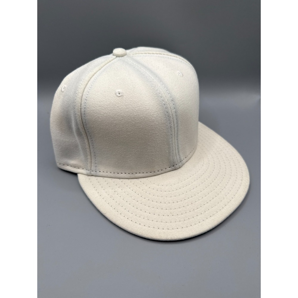 New Era 59FIFTY MLB Authentic Umpire On Field Blank White Fitted Hat 7 1/4 Cap - Picture 3 of 9
